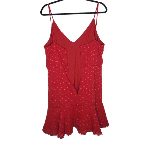 Keepsake The Label Deep Love Polka Dot Crimson Red Dress 30180661 Large NWT - Picture 4 of 11